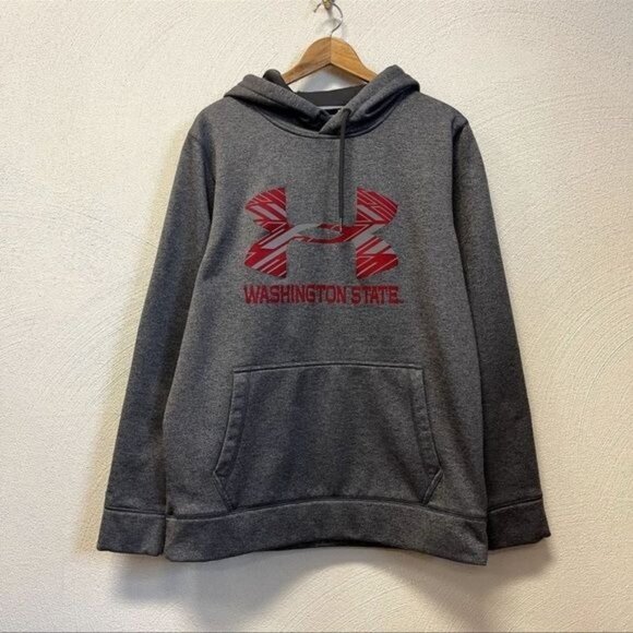 Under Armour Washington State Gray Hoodie sz Medium - Picture 1 of 3